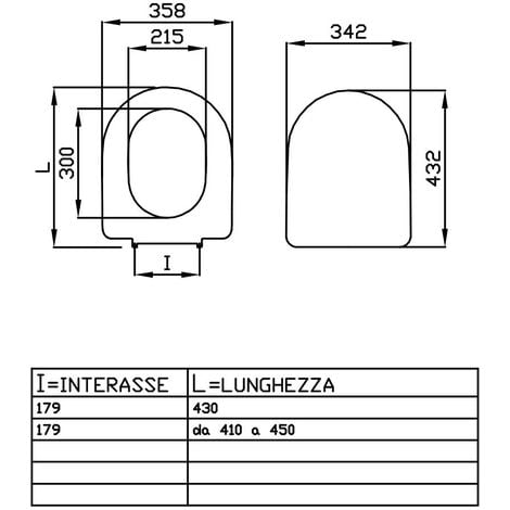 Copriwater dedicato per serie Small Ideal Standard in resina