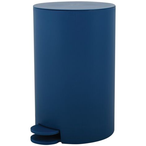 Pattumiera bagno 3 Lt blu scuro con apertura a pedale Orbix