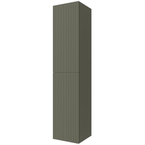 Colonna bagno sospesa 160cm in verde opaco a 2 ante Nara