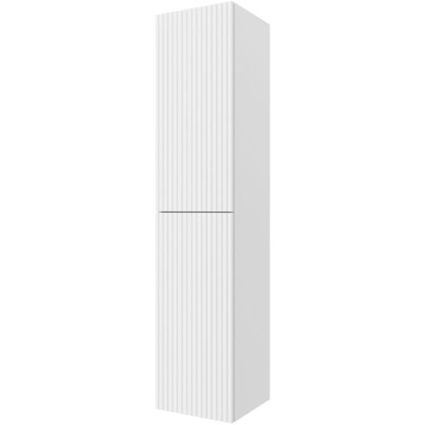 Colonna bagno sospesa 160cm in bianco opaco a 2 ante Nara