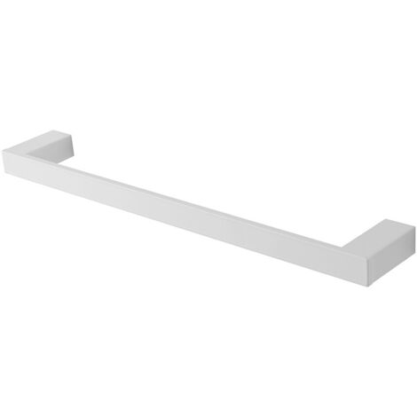 Porta asciugamani diritto da muro L 45 cm in alluminio bianco Sky