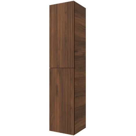 Colonna bagno sospesa 160cm in noce maya a 2 ante Nara