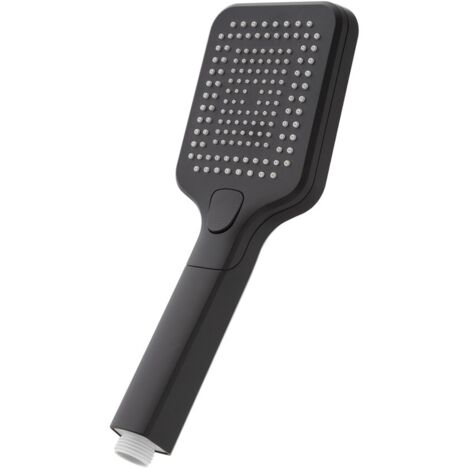 Doccetta quadrata 26,6 cm con tre tipi di getto nero opaco in ABS Hidra (1/3)