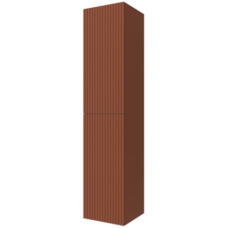 Colonna bagno sospesa 160cm in color terracotta a 2 ante Nara