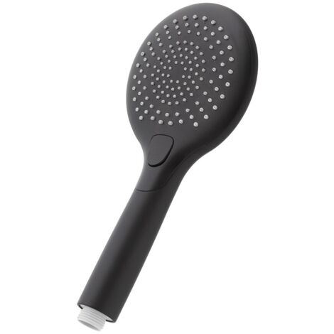 Doccetta tonda 26,5 cm in ABS nera con 3 getti Hidra (1/3)