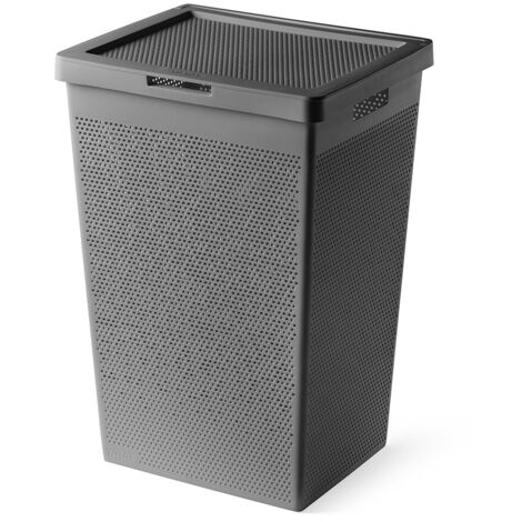 Cesta portabiancheria 65 lt grigia in plastica riciclata (1/3)