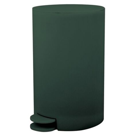 Pattumiera bagno 3 Lt verde scuro con apertura a pedale Orbix