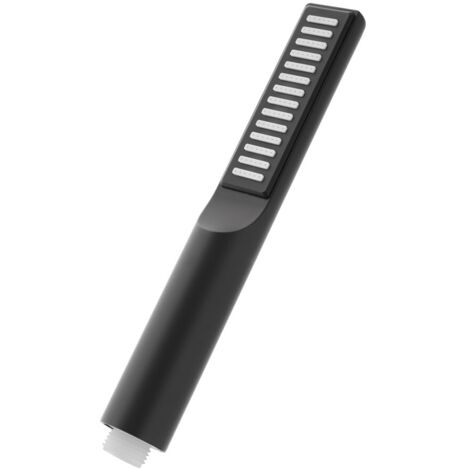 Doccetta monogetto da 23,5 cm nero opaco in ABS anticalcare Hidra