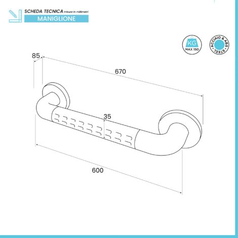 moeai| # Moen RA8716D1GBN BR & Nameinternal R8716D1GBN Home Care 40,6 cm maniglione, in nichel spazzolato
