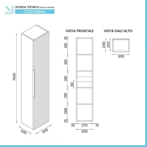 Mobiletto Bagno Sospeso HOMCOM 30x23.4x71.2 Cm – Anta Senza Maniglia, 2 Ripiani In Vetro Regolabili, Bianco Lucido