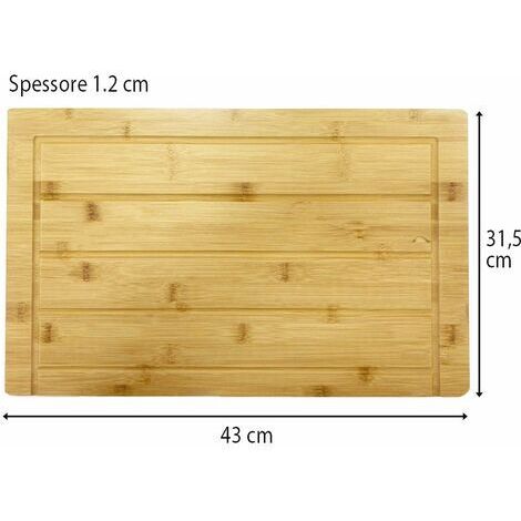 Asse di lavaggio in legno di bambù per lavatoio in resina da 50 cm
