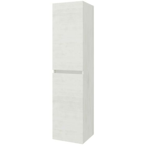 Pensile bagno sospeso bianco venato H 136 cm ante reversibili soft-close Easy