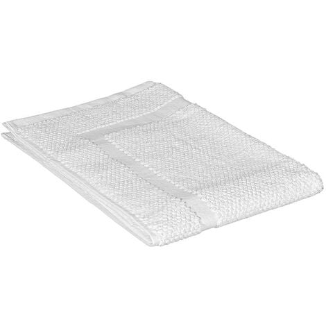 Tappeto scendi doccia 100% cotone in colore bianco 45x65 cm