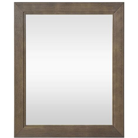 Specchiera con cornice 70x90 cm color noce in legno massello reversibile