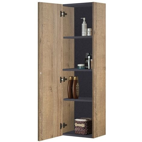 Pensile bagno sospeso reversibile H 138 cm rovere miele Master