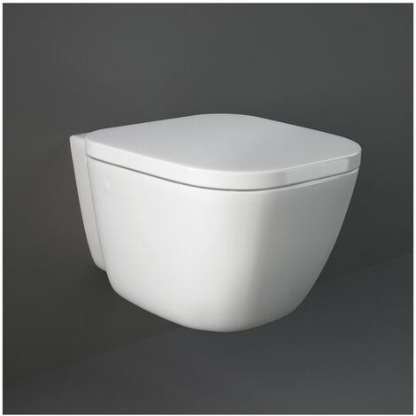 Coppia sanitari sospesi Rak serie One in ceramica con copriwc avvolgente