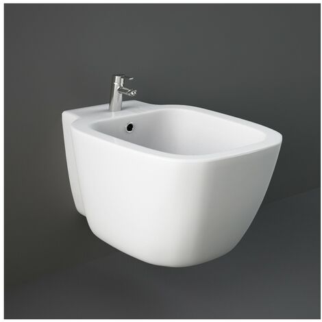 Coppia sanitari sospesi Rak serie One in ceramica con copriwc avvolgente