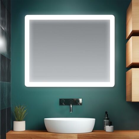 Specchio bagno 60x80 cm con LED naturale e installazione reversibile (1/5)