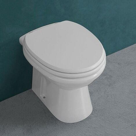 Cassetta alta di scarico acqua al wc in ceramica bianca da 10 lt universale  - Ceramiche De Paola