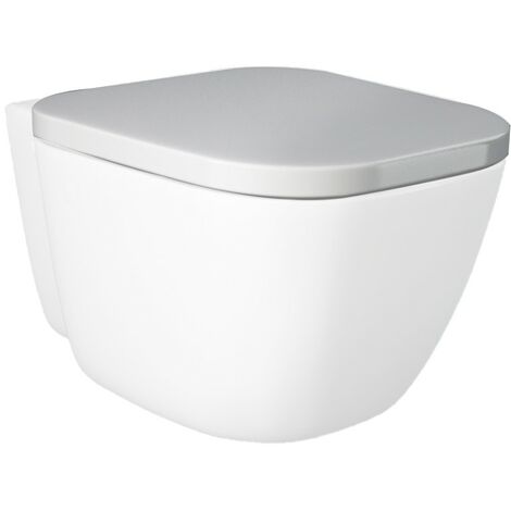 Coppia sanitari filomuro Rak serie One in ceramica con sedile avvolgente