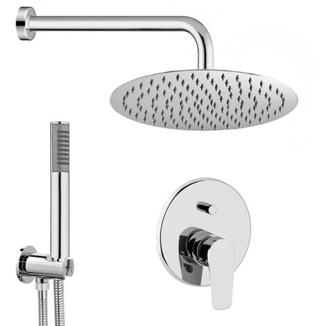 Set doccia braccio 40 cm + soffione 25 cm + miscelatore + kit doccia Eco (1/5)