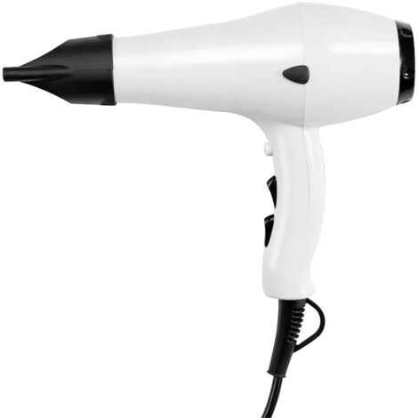 Asciugacapelli phon a pistola 1800W uso hotel in ABS bianco