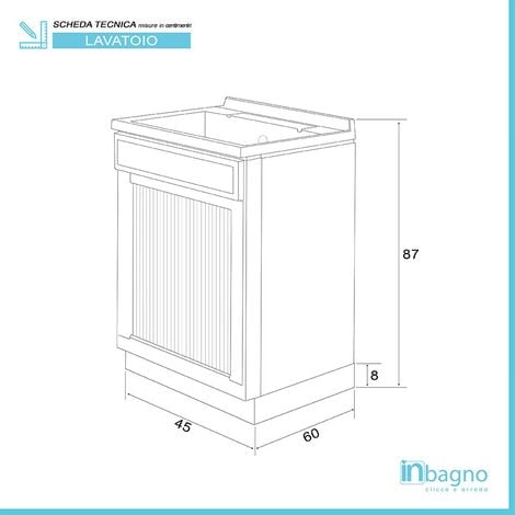 Asse lavatoio strofinatoio 45x50