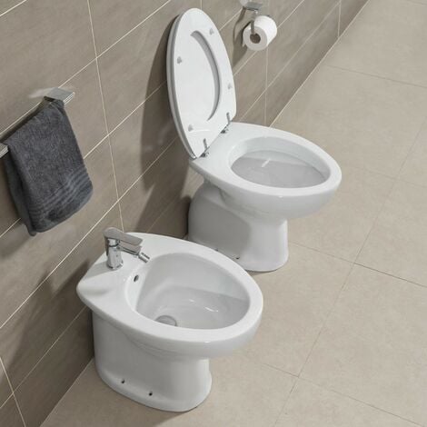 Sanitari bagno vaso wc water a terra per anziani e disabili