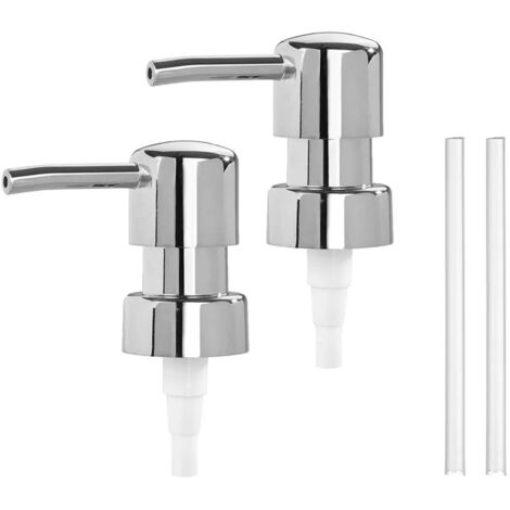 Ricambio pompa dispenser sapone cromo con design tondo 2 pezzi