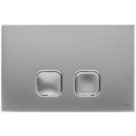 Placca doppio tasto Plain Cromo Satinato cassetta incasso Oli