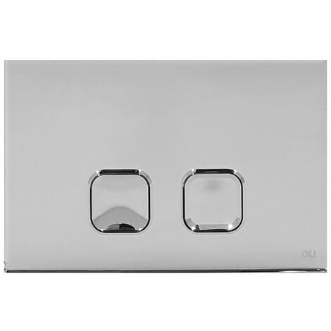 Placca cassetta wc Oli serie Plain in abs cromo lucido con doppio scarico
