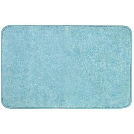 Tappeto bagno antiscivolo 40x60 cm verde acqua in poliestere Nuvola