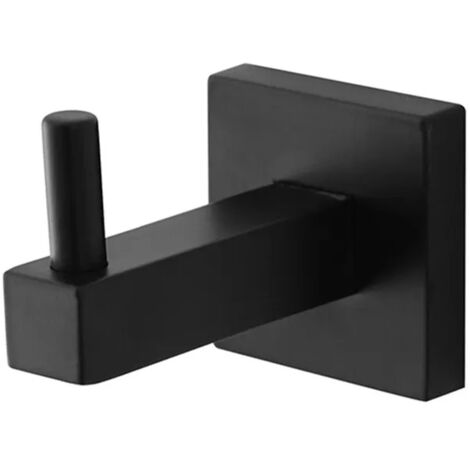 Appendino a muro nero opaco in acciaio design quadrato Levante