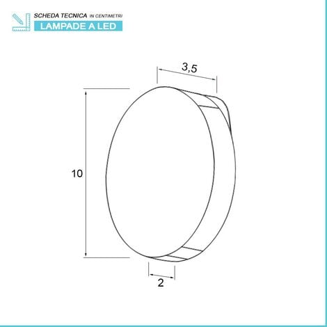 Specchio a Led 50x70 cm reversibile con Lampada LED inclusa