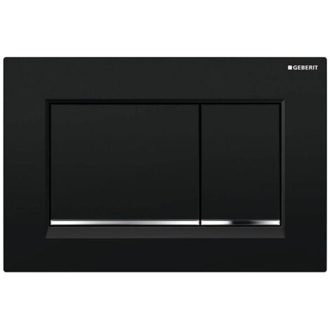 Geberit placca di comando Sigma 30 doppio tasto nero/cromato (1/2)