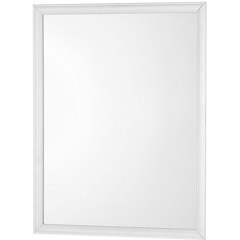 Specchio Con Cornice ABS Bianca 66x86 Cm Arredo Moderno