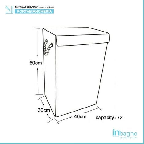 Il numero 1 del risparmio-SET PORTA BIANCHERIA + PATTUMIERA CON PEDALE DA  BAGNO BIANCO