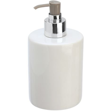 Dispenser Sapone Liquido in Ceramica Bianco da Appoggio