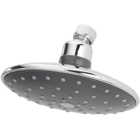 Soffione Doccia Tondo con Ugelli in Caucciu e finitura Cromo