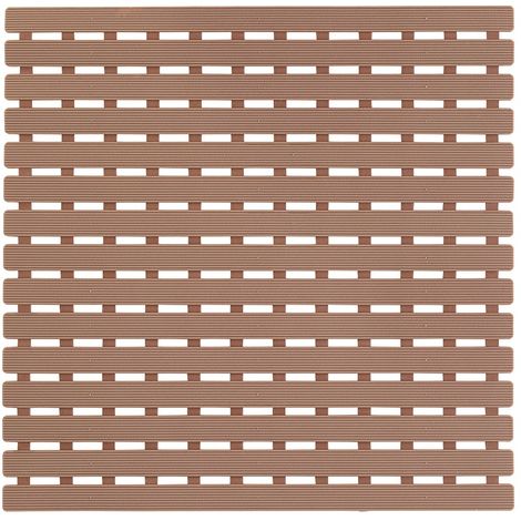 PEDANA DOCCIA PLASTICA E GOMMA ANTISCIVOLO TORTORA 54X54 CM