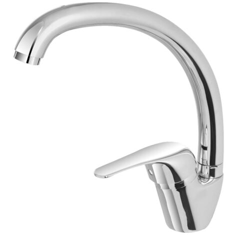 Miscelatore lavanderia con canna alta girevole in ottone cromato