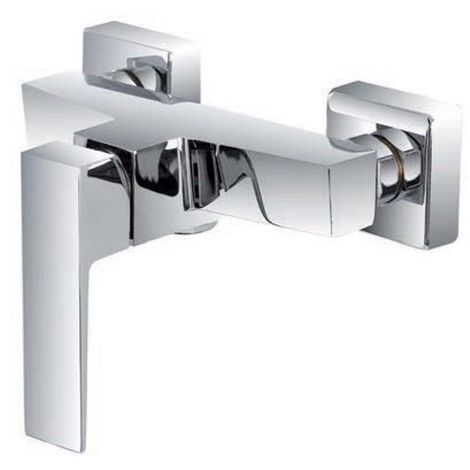 Miscelatore doccia esterno cromato in ottone serie Kubo
