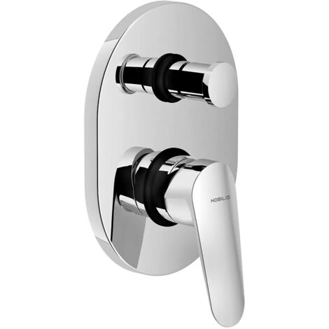 Miscelatore doccia incasso con deviatore Nobili Hof/Blues cromato a risparmio idrico