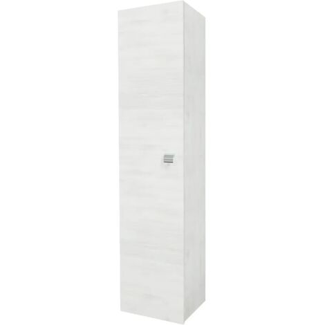 Colonna bagno sospesa 136h cm rovere bianco anta reversibile