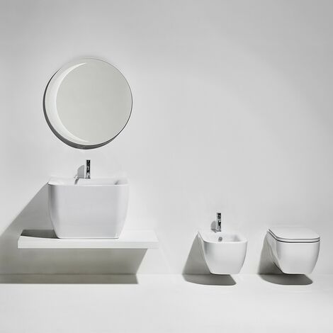 AZZURRA Sanitari Sospesi Moderni Nuvola Di Azzurra Wc + Bidet + Sedile  Minimal Design