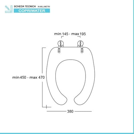 Copriwater originale per wc bidet combinato disabili apertura frontale