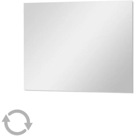 Specchio bagno 50x60 cm a filo lucido con installazione reversibile