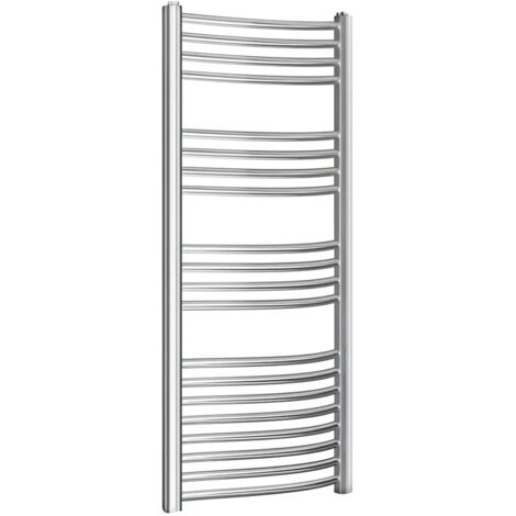 Termoarredo bagno scaldasalviette 55x120 cromo curvo interasse 50 cm