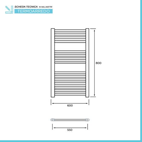 Set appendini smart in ABS bianco per scaldasalviette e termoarredo