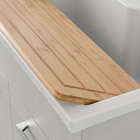 Negrari Eco Lavatoio Montato 80x50 L80 P50 H85 cm Olmo Interno Lavanderia Mobile Legno Vasca Grande Polipropilene Asse Pino Verniciato Piedini Regolabili Ante Battenti Economico Qualità Medio Alta